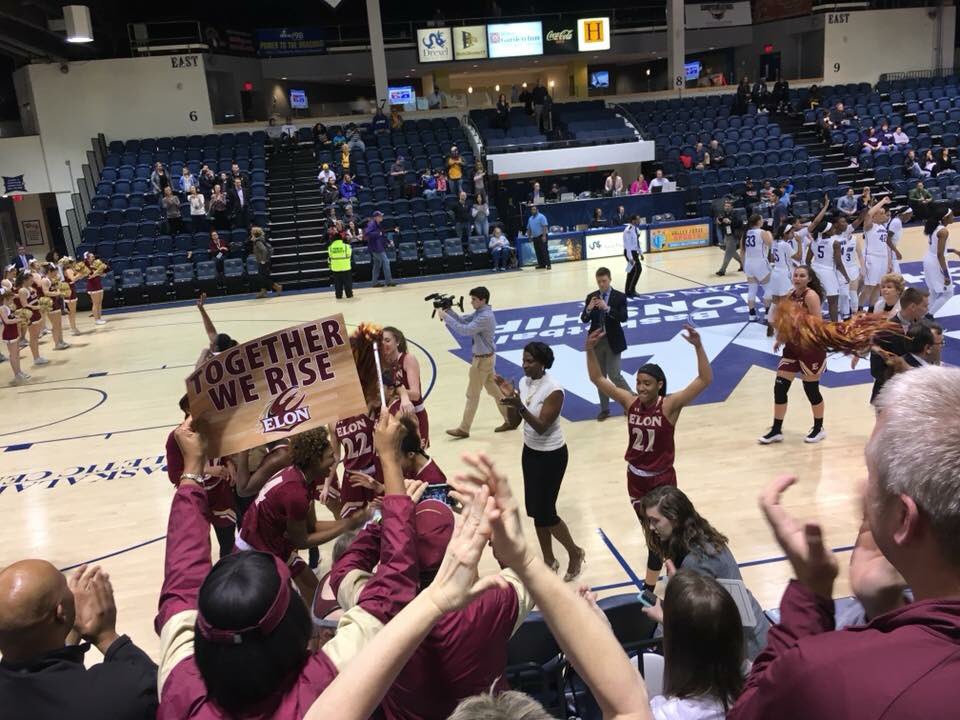 ElonInPhilly's tweet photo. @ElonWBasketball 76, JMU 53. Great win ladies, can’t wait for tomorrow’s championship game! #MarchMadness https://t.co/Ad5m5DoSxh
