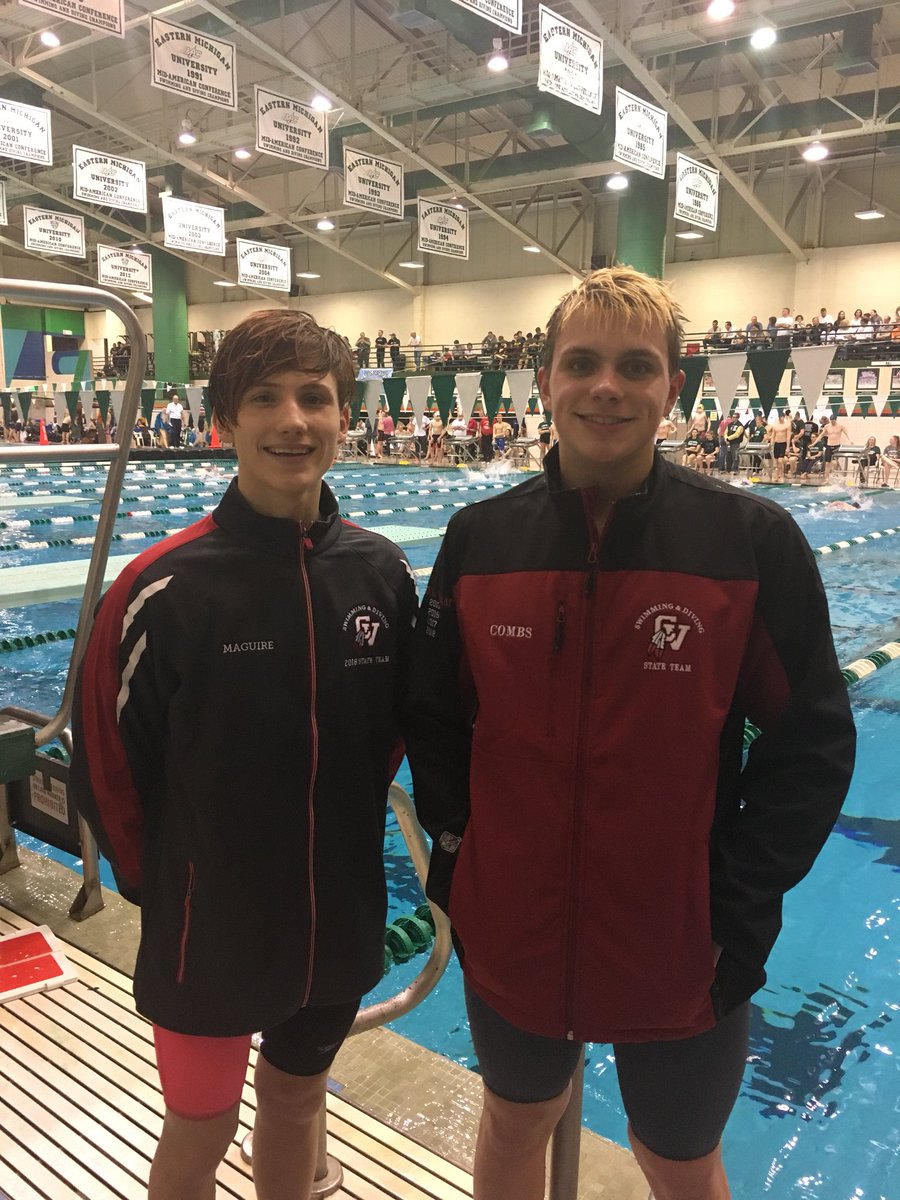ChippewaSports's tweet photo. At today’s MHSAA Boys D1 Swim &amp; Dive Prelims, Grant Combs placed 23rd in the 200 Free (1:45.44) and swam 4:44.01 in the 500 Free, earning him the opportunity to compete in tomorrow’s Finals. Keegen placed 24th in the 100 Fly (53.29) and set a new School Record. Congratulations!!! https://t.co/NOnpsQbYRJ
