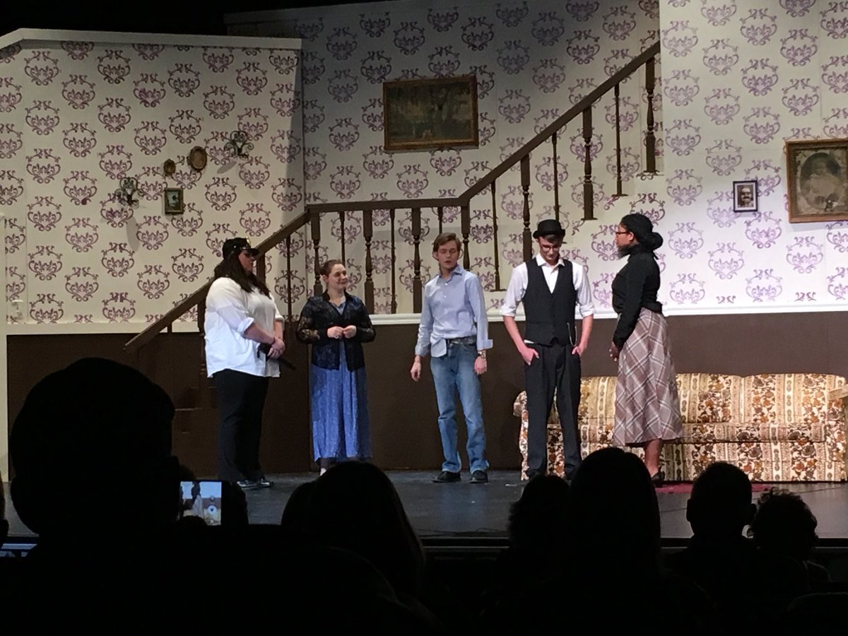 JR7Supt's tweet photo. Scenes from tonight’s performance @JHS_Page2Stage ‘Arsenic and Old Lace’. It is nice to take a break from special effects and watch true performers. Thank you for a special evening. https://t.co/KR5vS9EEmh