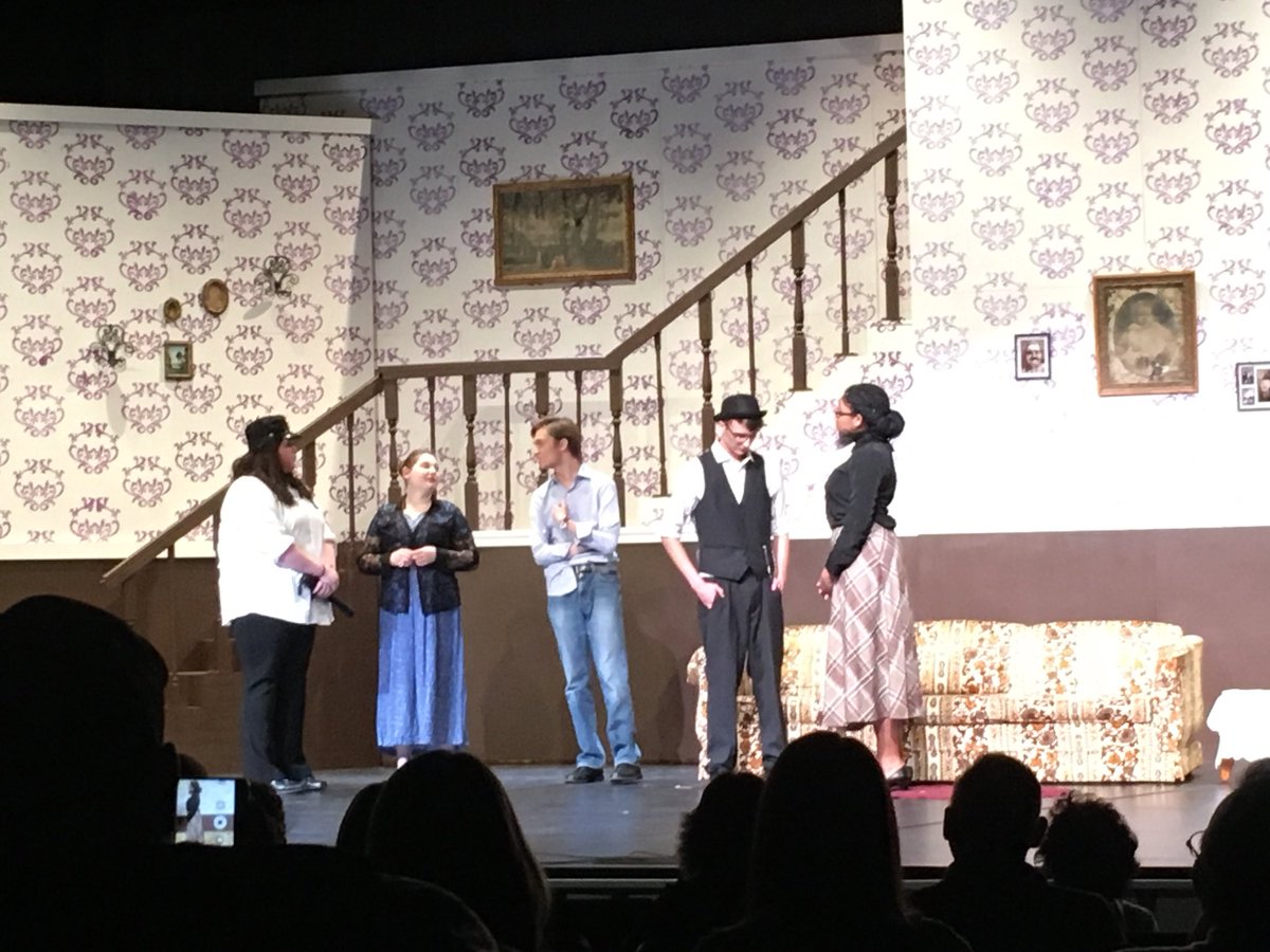 JR7Supt's tweet photo. Scenes from tonight’s performance @JHS_Page2Stage ‘Arsenic and Old Lace’. It is nice to take a break from special effects and watch true performers. Thank you for a special evening. https://t.co/KR5vS9EEmh