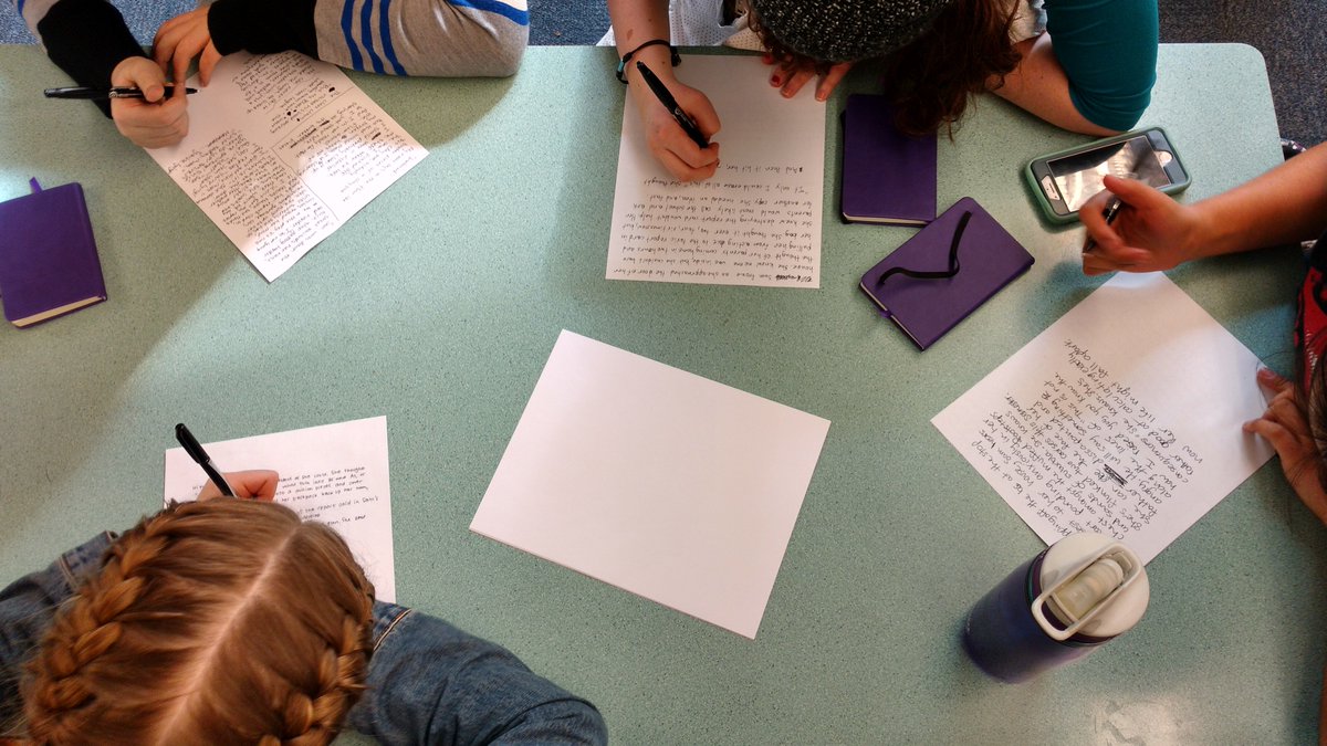 librarymisty's tweet image. I'm amazed at the talented writers I had the chance to meet today as they took part in a writer's workshop with @kennethoppel . The future looks bright for CanLit! #cotla #sd23learns @SD23News