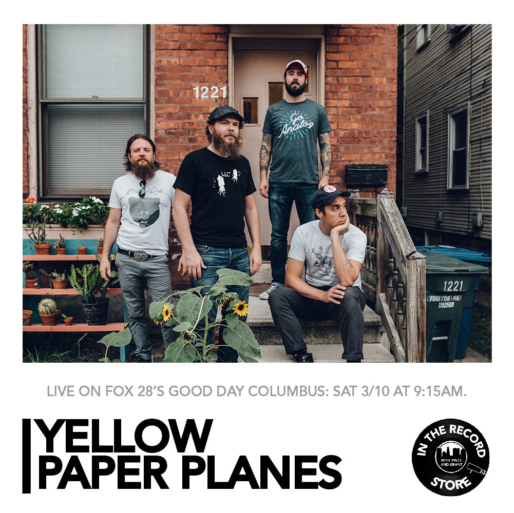 inrecordstore's tweet photo. Tomorrow. 9:15am.
@ypaperplanes joins us on TV.

Be there. Fox 28. Good Day Columbus. https://t.co/zjnF5DqF2h