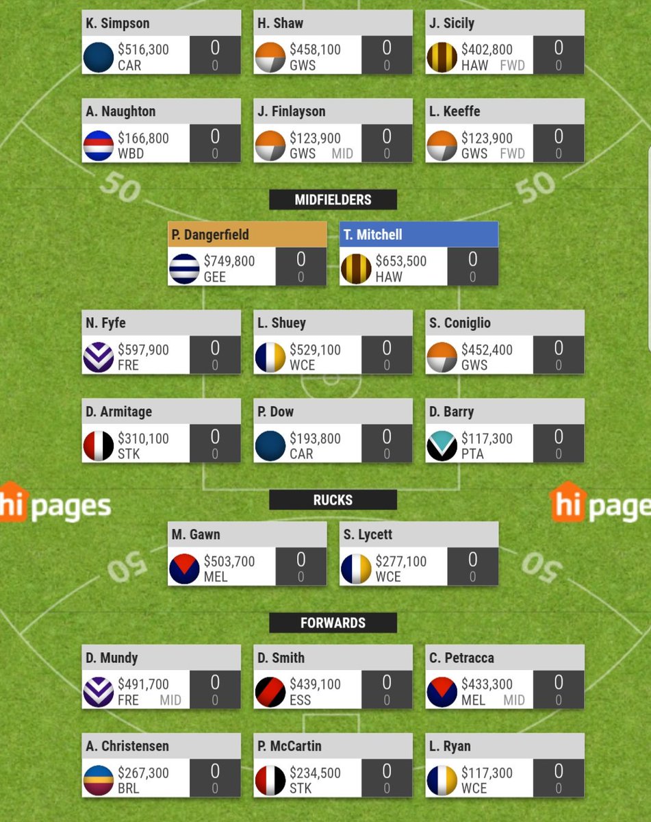 JonesStElite's tweet photo. @jock_reynolds @PatchToTheMax @LekDogSC @BarronVonCrow @ThePhantomSC Long time listner. First time tweeter. Wondering where to drop the extra $784k. Thoughts? #supercoach #JockFantasy https://t.co/UzdlJmocRB