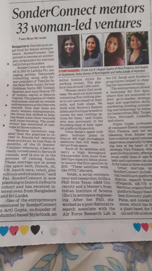 On womens day I had the privilege of spending time with <a href="/lathika_pai/">Lathika Pai</a> the wonderful mentor of <a href="/SonderConnect/">SonderConnect</a> helping 33 women entrepreneurs suceed #PressForProgess <a href="/seemapk/">Seema Kumar</a> <a href="/Vanitha_N2005/">Vanitha Narayanan</a> <a href="/harrietgreen1/">Harriet Green</a>