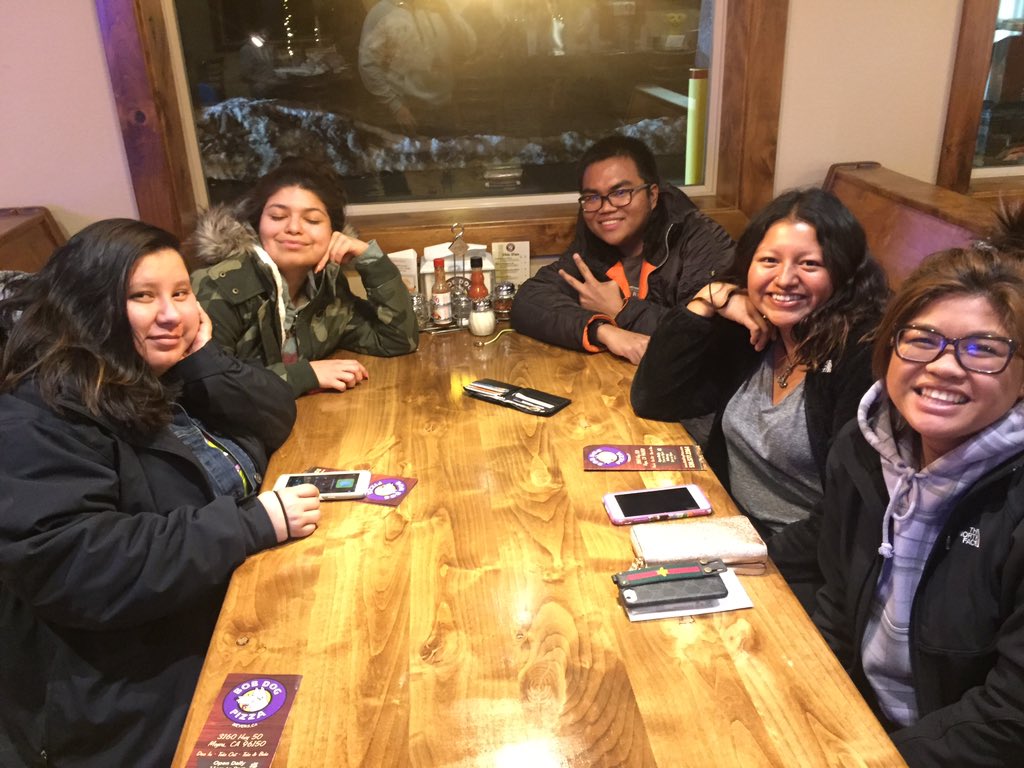 joe_camaddo's tweet photo. Touchdown at bob dog pizza! Gonna be a great field trip at Tahoe. #snowhydro2018 #Sweeee #Ricecrew https://t.co/FxPiolu8vw