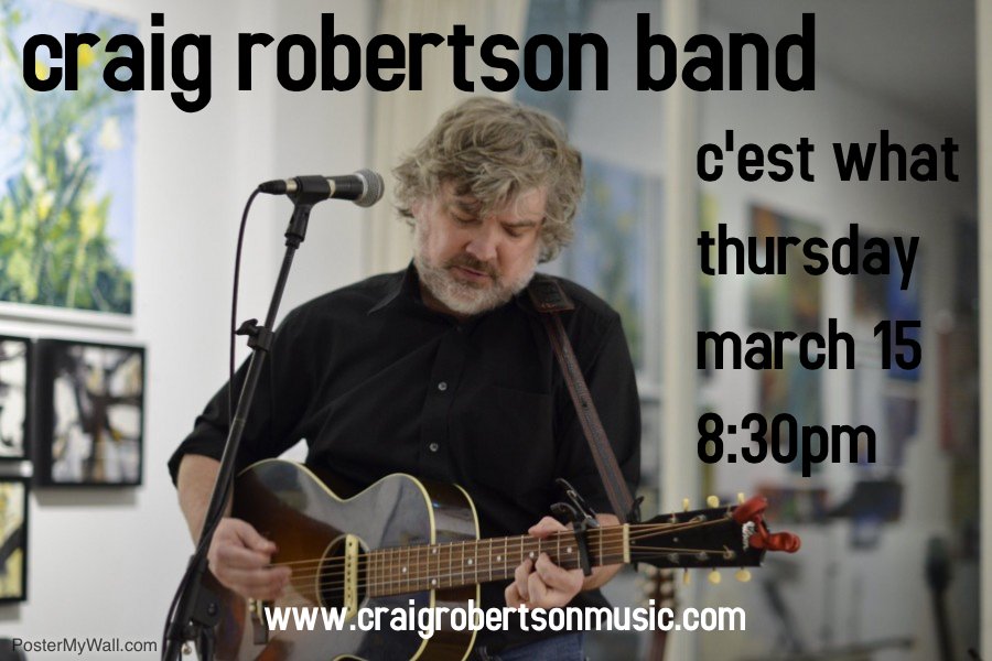 craigrmusic's tweet photo. Band show on Thurs Mar 15 @cestwhattoronto doors at 8 #PWYC #cestwhat #livemusic #Toronto https://t.co/7GJvrECCOm