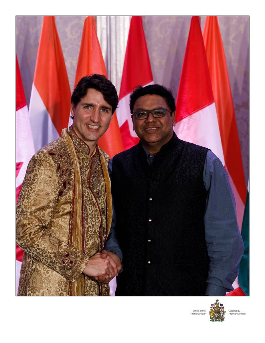 Our very own Rajesh Mansukhani😍 looking dapper with the honourable Prime Minister Justin Trudeau 🇨🇦🇮🇳 <a href="/rajeshmumbairaj/">Rajesh Mansukhani</a> #TrudeauInIndia
