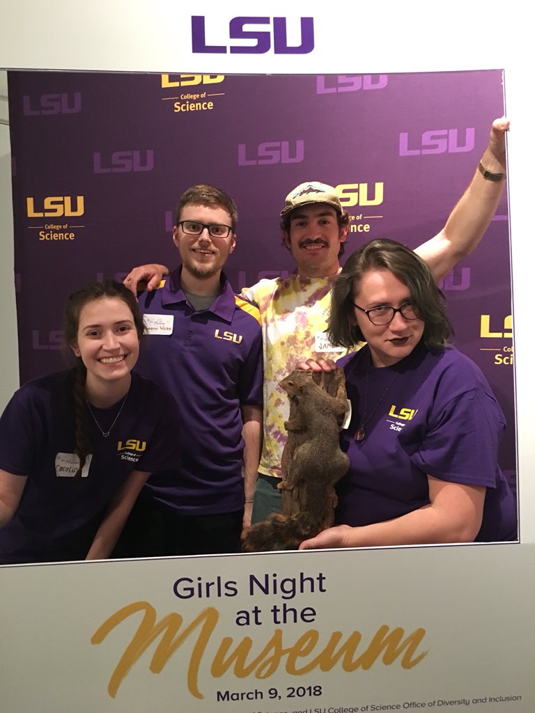 lsuscience's tweet photo. Thank you to our amazing volunteers that made Girls Night at the Museum possible! #ChasingScience #womeninSTEM #mentor #volunteering #LSU https://t.co/fE2NGLdC5p