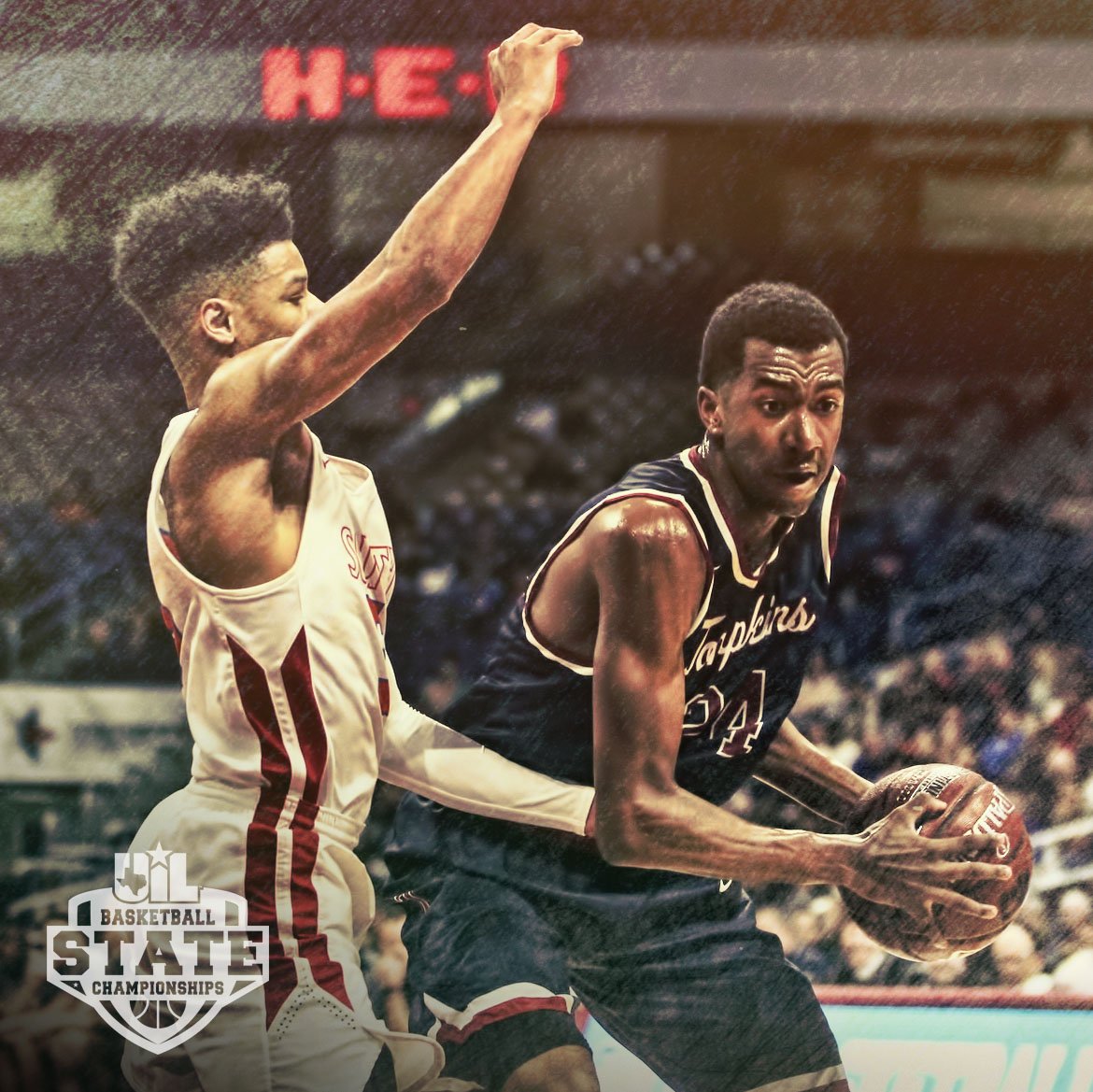 uiltexas's tweet photo. .@AllenEagleBball will face @TompkinsHoops in the Conference 6A #UILState Boys Basketball Final on Saturday, March 10 at 8:30pm. 

⛹️‍♂️ State Info ➡️ https://t.co/e7bU9r3u7s https://t.co/rxxLVzmqFD