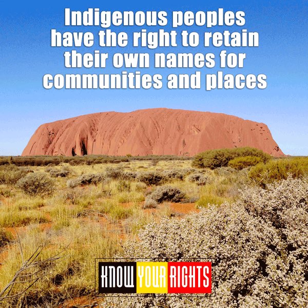 Poster: Indigenous peoples have the right to retain their own names for communities and places