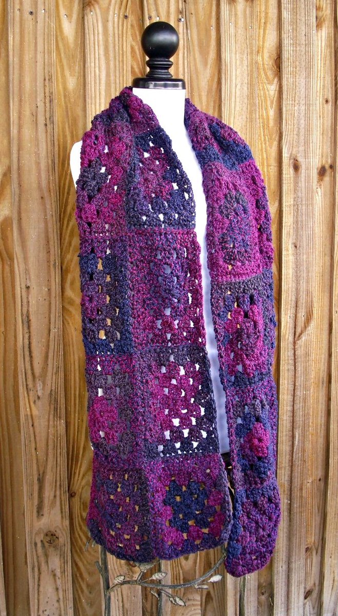 pixiebellshop's tweet photo. Purple Crochet Scarf - Granny Square Scarf Concord Grape Jelly Purple - Purple Scarf Chunky Scarf Womens Accessories Fall Fashion https://t.co/WCy4SWEv0Y #pixiebell #Etsy #PurpleScarf https://t.co/YIfG5Yc0Ik