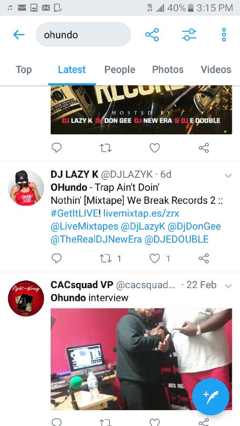 UPNORTHENT's tweet photo. Everybody follow @cacsquad_vp #ohundo up next @djlazyk https://t.co/zaRsVVInyC