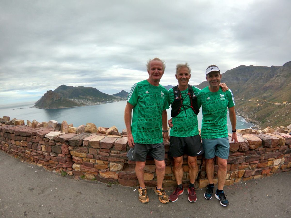 steftom21's tweet photo. When you are working at the #OMTOM office and a special friend sends you a photo from his final @2OceansMarathon long training run...BiG thanks for the motivation Paul Leader (38 voyages), Tony Abrahamson (42 voyages) and Mark Wagenheim (39 voyages). #legends #inspiration https://t.co/5VfBgORwvm