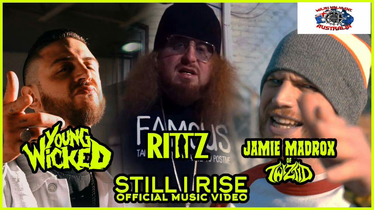 MNA_StreetTeam's tweet image. The music video "Still I Rise" by @youngwicked303 featuring #Madrox of @tweetmesohard and @therealRITTZ can be watched right here majikninjaaustralia.com/young-wicked-s… @MajikNinjaAust
@majikninjaent @PurpleHash @UndergroundAust

#SuperNinja #MajikNinjaAustralia #MNA2018