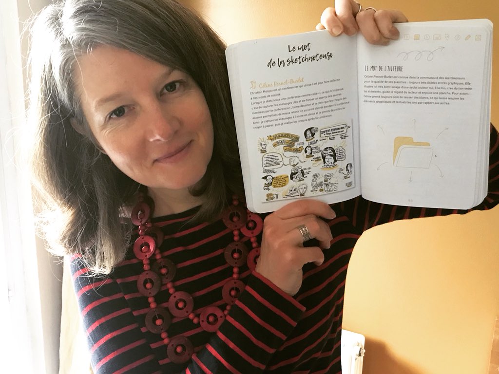 Joie de voir le #sketchnote de la conférence de Christian Monjou “les apparences physiques et le regard sur l’autre au travers de l’art” dans le livre de <a href="/blhuillier/">Béatrice LHUILLIER</a>
#diversite #art #sketchnote #livre #happyscribing #tribudesagiles
😘😘 a mes sketchnopains ✌️