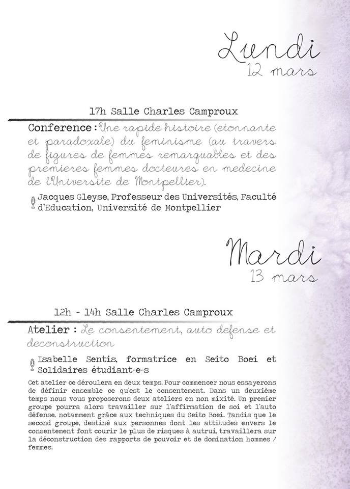 SolidairesEtu34's tweet photo. Le programme de la semaine des droits des femmes - Paul et Valérie est disponible en version numérique ! 
La semaine commence ce lundi à 17h dans la salle Camproux de l' @univpaulvalery avec une conférence sur l'histoire du féminisme ;) https://t.co/4ZEqHv3kaR