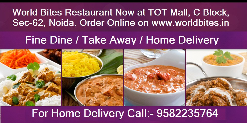World_Bites's tweet photo. World Bites Restaurant Offer you for Better Fine Dine at TOT Mall, Sec-62, Noida. https://t.co/tHwSgD4Oca