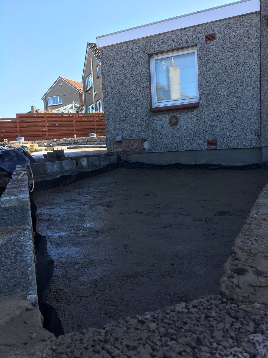 hgsbuilders's tweet photo. Concrete solum poured ready to form kit beginning of next week @MasterTradesmen #builders #Edinburgh https://t.co/ar8GUPLdfU