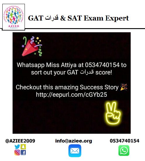 To get personalized GAT قدرات  solution to see how much score you can improve!
Click the link below

eepurl.com/dglmQ1