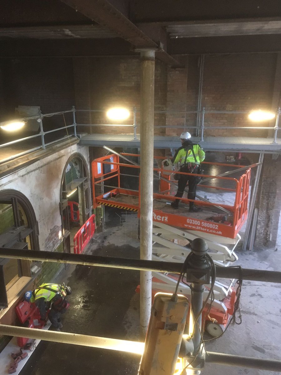RushbondPLC's tweet photo. Another update from #YorkRoadLibrary in #Leeds, as the new Venetian windows are installed. The restoration is really starting to come together. https://t.co/kVfxfDeebm