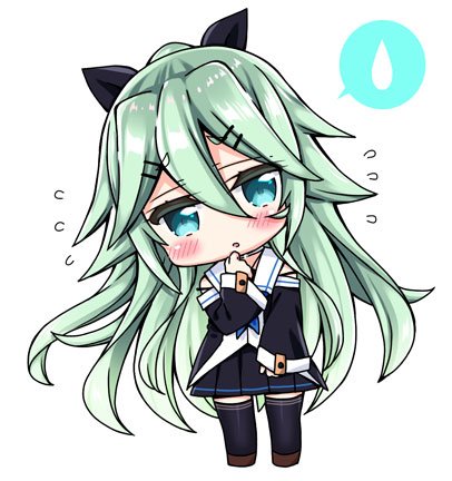 あせあせ山風ちゃん。サンクリの山風本におまけでつけようと思ってるシール用の絵です。 #艦これ 