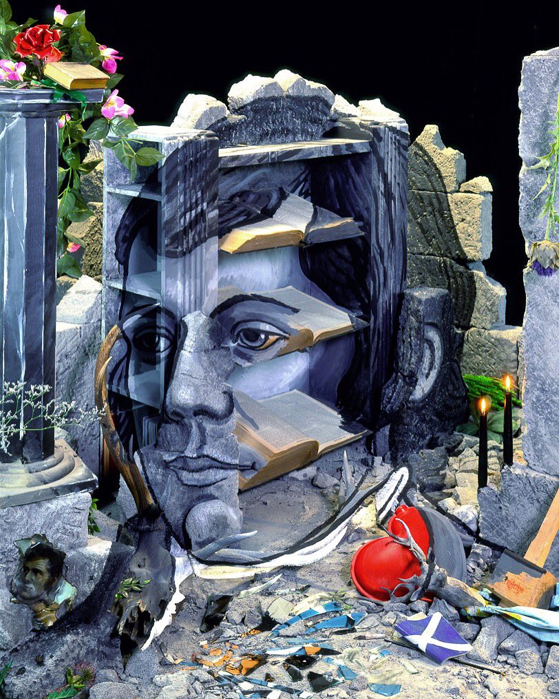 It is the last day of #BurnsUnbroke &amp; we are marking it with our culminating artist talk by Calum Colvin who is joined by poet Rab Wilson at 3pm. You’ve got till 6pm to see the exhibitions which includes works such as Colvin’s ‘Portrait of Robert Burns (after Archibald Skirving)’