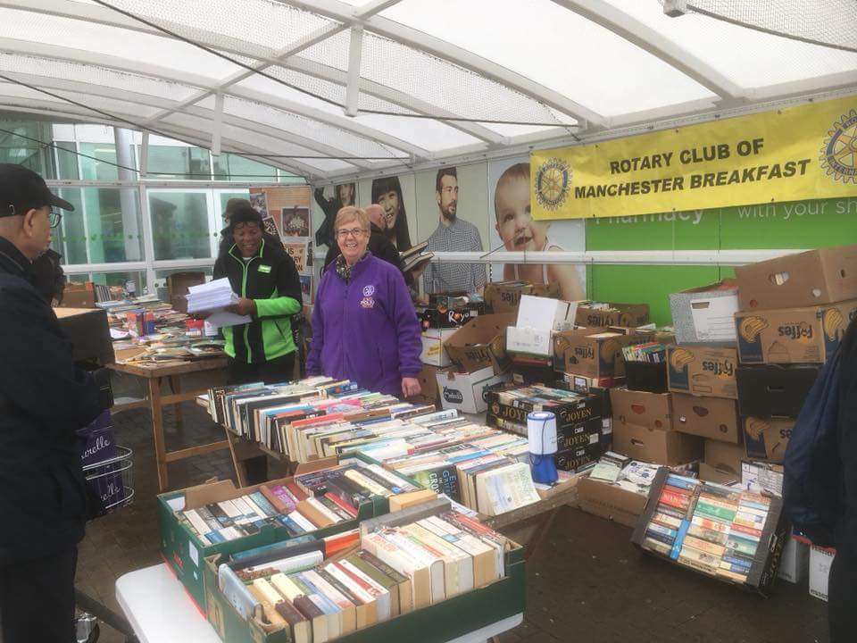 RTrailblazers's tweet photo. If you are in #Manchester today, head down to @asda Hulme for free books! #Rotary Manchester Breakfast has their annual #book giveaway! https://t.co/Ag3xBUFKxA