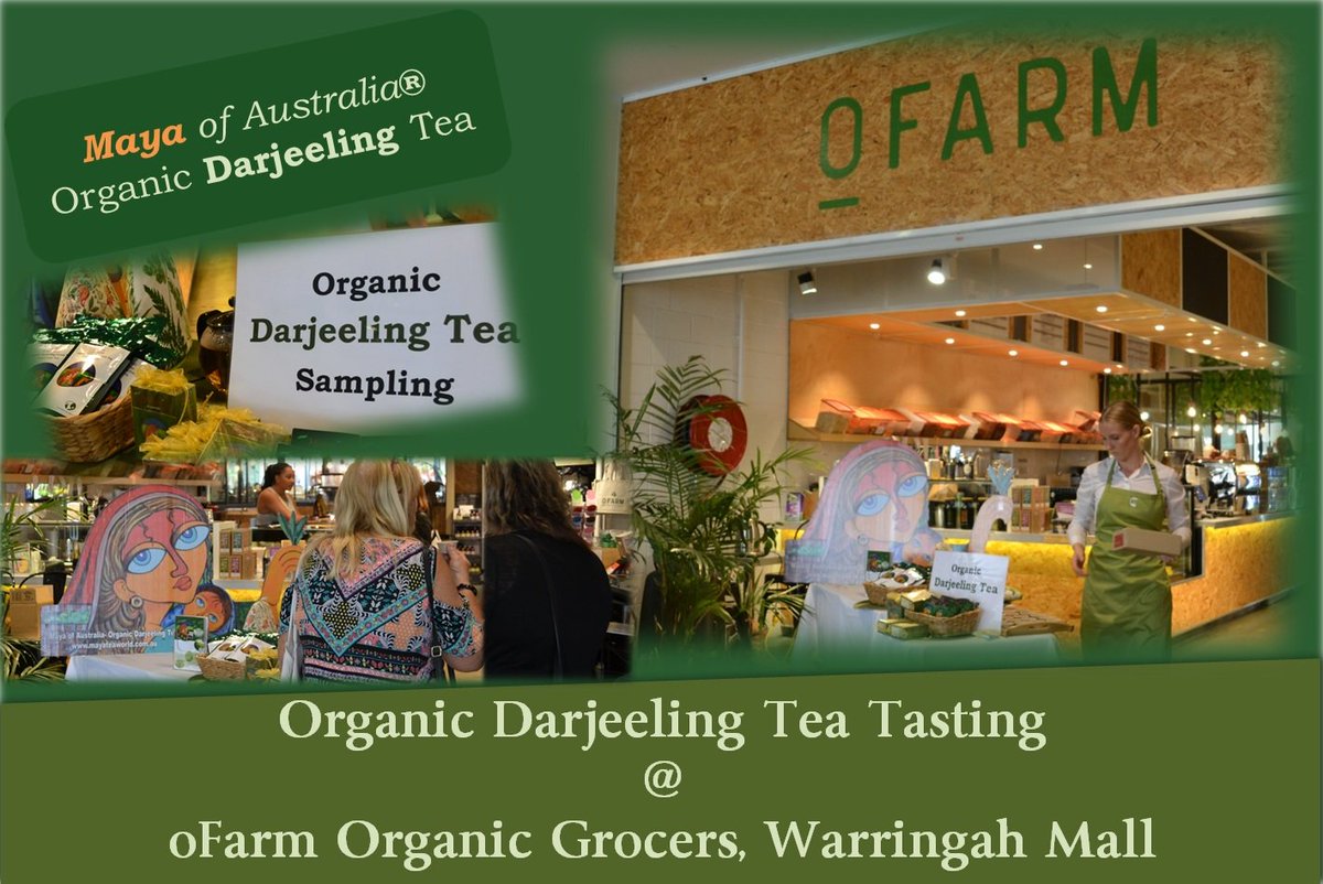MayaofAustralia's tweet photo. #MayaOfAustralia- Organic #Darjeeling Tea Tasting at @oFarmorganic ,Warringah Mall....#OrganicDarjeelingTea #ChampagneOfTeas #IndianTea #OrganicDarjeelingBlackTea #OrganicDarjeelingGreenTea #DarjeelingTeaInAustralia #HimalayanTea #TeaCheers https://t.co/5HeL8HWRzQ