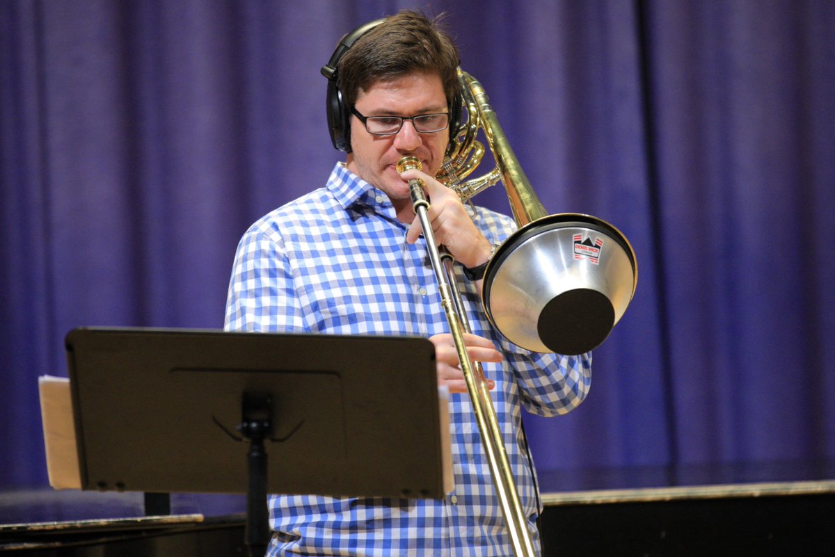 alexanderrogge's tweet photo. Chris Van Hof from @BallState & Evan Conroy from @lpomusic play Reminiscent Ruminations by Eric #Lagergren at @theusarmyband American #Trombone Workshop. @BallStateMusic #CrosscurrentsDuo #ReminiscentRuminations #BallState #WeFly #ChirpChirp #LPOMusic #ATW2018 https://t.co/RwajNHqU3X