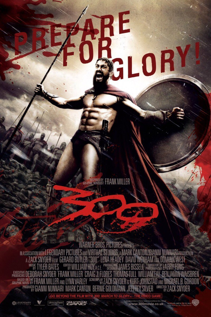 FilmNewsNos's tweet photo. π¬MOVIE HISTORY: 11 years ago today, March 9, 2007, the movie '300' opened in theaters!
#GerardButler #DavidWenham #LenaHeadey #GiovanniCimmino #DominicWest #VincentRegan #TomWisdom #AndrewPleavin #AndrewTiernan #RodrigoSantoro #MichaelFassbinger @PMensahOnline #KellyCraig https://t.co/LIUhhq05tM