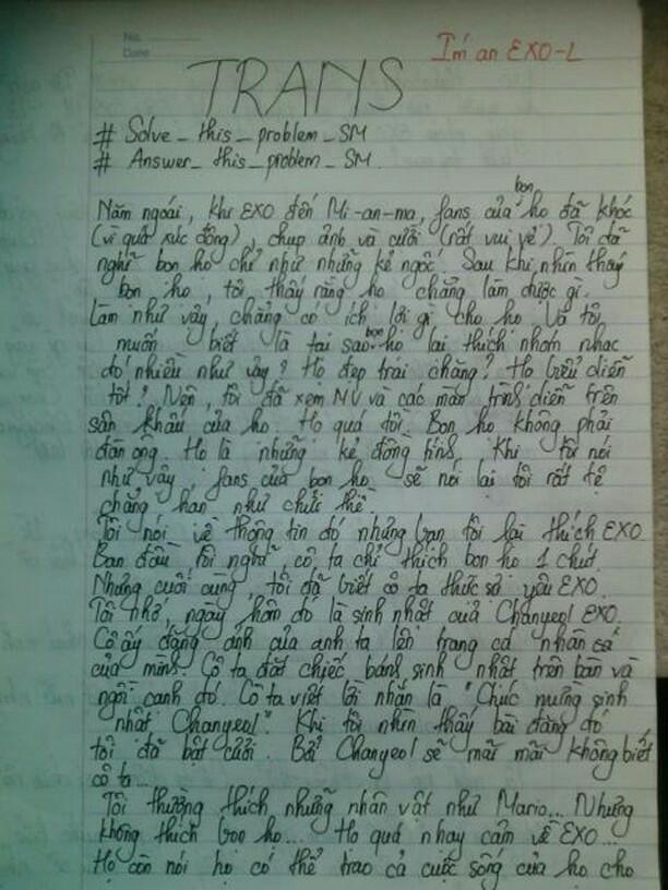madi_nyo's tweet photo. She Shamed EXO on her public book . This is Vietnamese Language ๐๐
#solve_this_problem_SM
#answer_this_problem_SM
#EXOprotectionMyanmar
@EXO_MyanmarTeam
@EXOGlobal
@EXOGLOBAL_0408
@SMTOWNGLOBAL
@weareoneEXO
@EXOplanetVN https://t.co/k60aObClg5