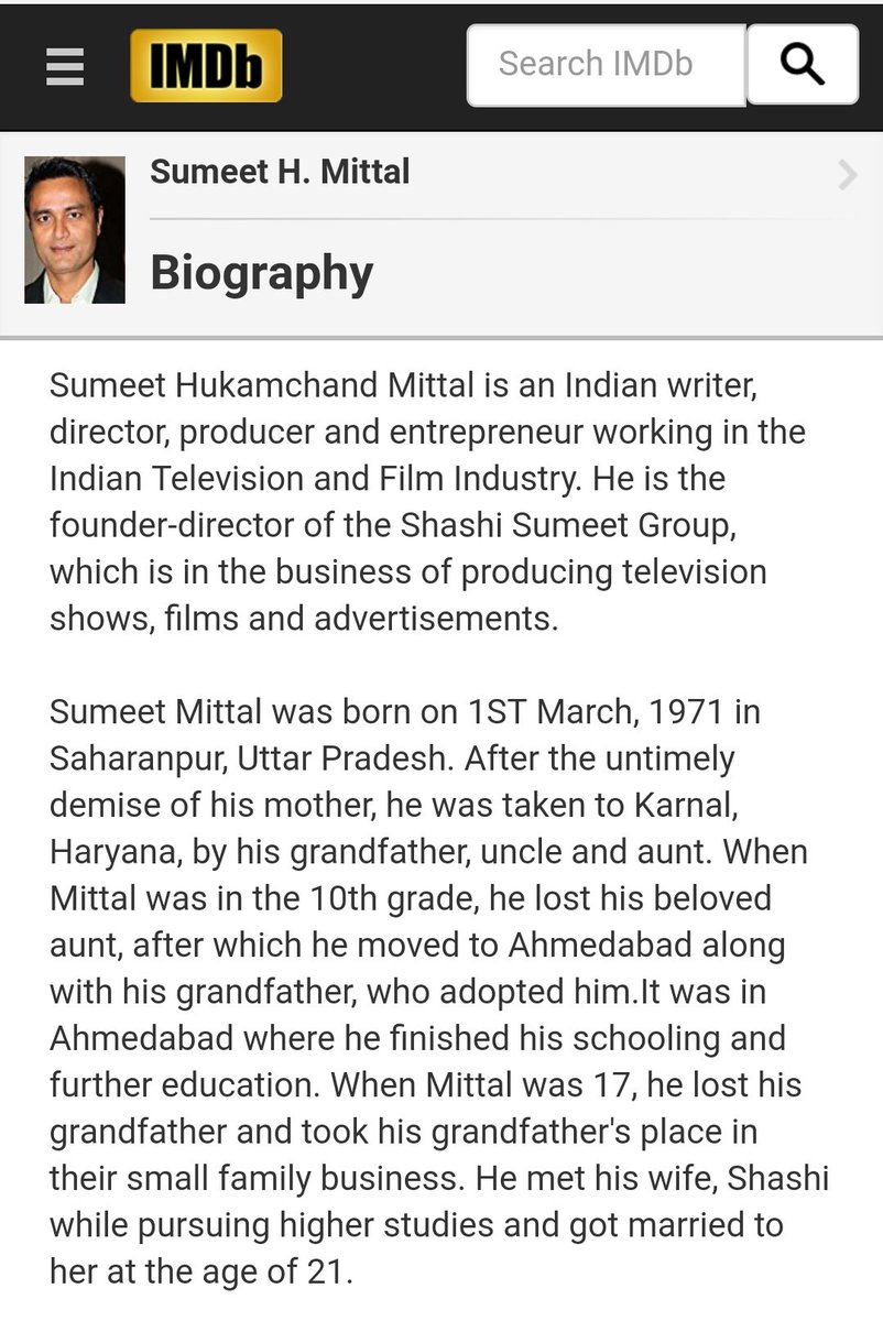alice__59's tweet photo. #YehUnDinonKiBaatHai @ShashiSumeet Prod.
If Nanu's death was shown as per the real story then why Sameer has been sent to Delhi..when real story states that he has completed his study and joined Nanu's business itself in Ahmedabad..with the help of Shashi maam and friends🙂🙂💔 https://t.co/fcx3FTB3DC