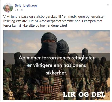 Raymond Johansen tweet media