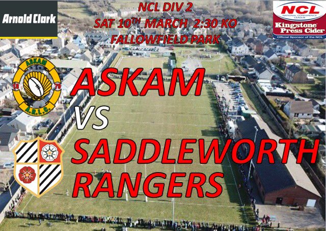 Askam_ARLFC's tweet photo. 🏉🏉GAME DAY🏉🏉

We begin our 2018 @OfficialNCL campaign as we welcome @SaddRangers to Fallowfield Park 2:30 KO 
#sandrats https://t.co/7Hxf0m3t2b