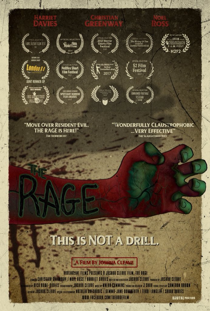 JoshuaC_Film's tweet photo. Tonight’s the big night 🎥🏆🥂 @shortfilmshow awards are finally here. Huge THANKS to @alexdoherty_tv @jemmaforte @kevinharrisTV The Rage is nominated for best horror and best short film 🧟‍♂️ 🎉wish me luck 🍀#thragefilm #horror #filmmakers #horrorfans #supportindiefilm #gopro https://t.co/Kylbf510Nz