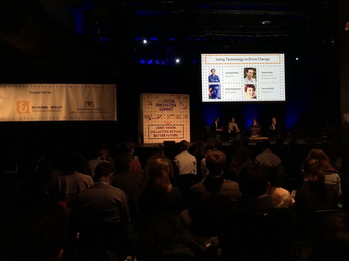 bwcon_info's tweet photo. Claire Sutcliffe, Thomas Rush and other experts discuss technology’s potential to drive social change at the #sis18 #blockchain #rasperrypi #techstartups #n3xtcoder https://t.co/OxruQHTWF0