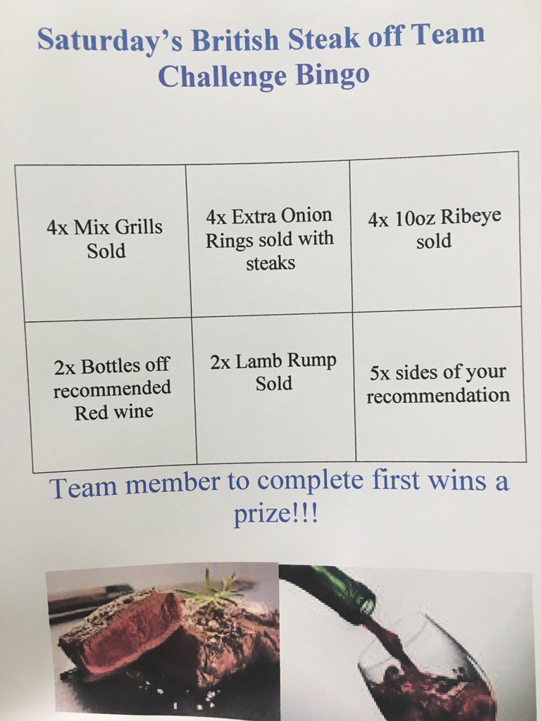 British steak off challenge ready for hand out to team in today's PSB. All about the meat today! 🍷🐂 <a href="/SteveAdamsTT/">Steve Adams</a>