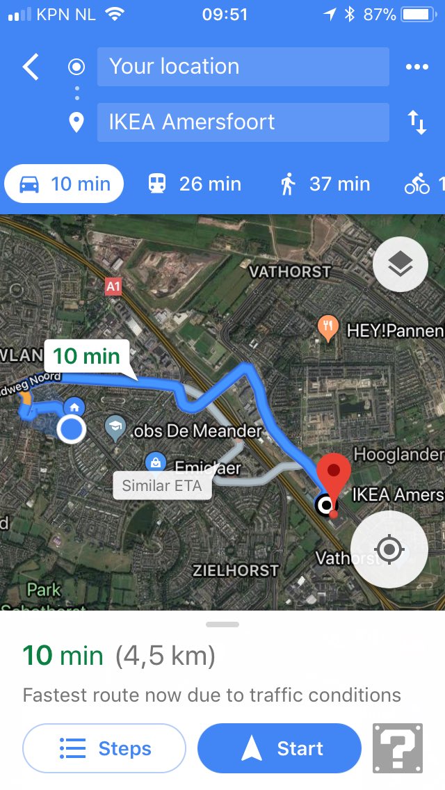 OnTheMike's tweet photo. @vester71 4,5 km, fiets is sneller dan met de auto https://t.co/WKOnW2RWLp