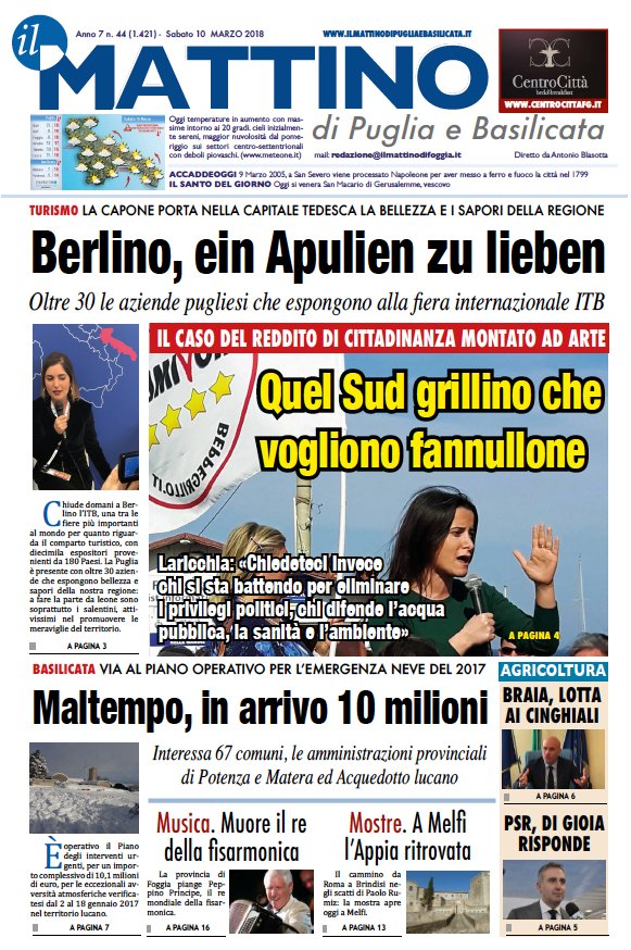 Complimenti , Assessore <a href="/loredanacapone/">Loredana Capone</a> , ma la nostra apertura di oggi è tutta dedicata alla squadra straordinaria dei nostri amici salentini <a href="/A_Ribbons/">Annalisa Nastrini</a> <a href="/ste_conte/">Stefano Conte</a> <a href="/attanasio_g/">Giuseppe Attanasio</a> <a href="/Salentodove/">Salentodove.it</a> che alla <a href="/ITB_Berlin/">ITB Berlin</a> stanno facendo un lavoro meraviglioso  libreria.ilcastelloedizioni.it