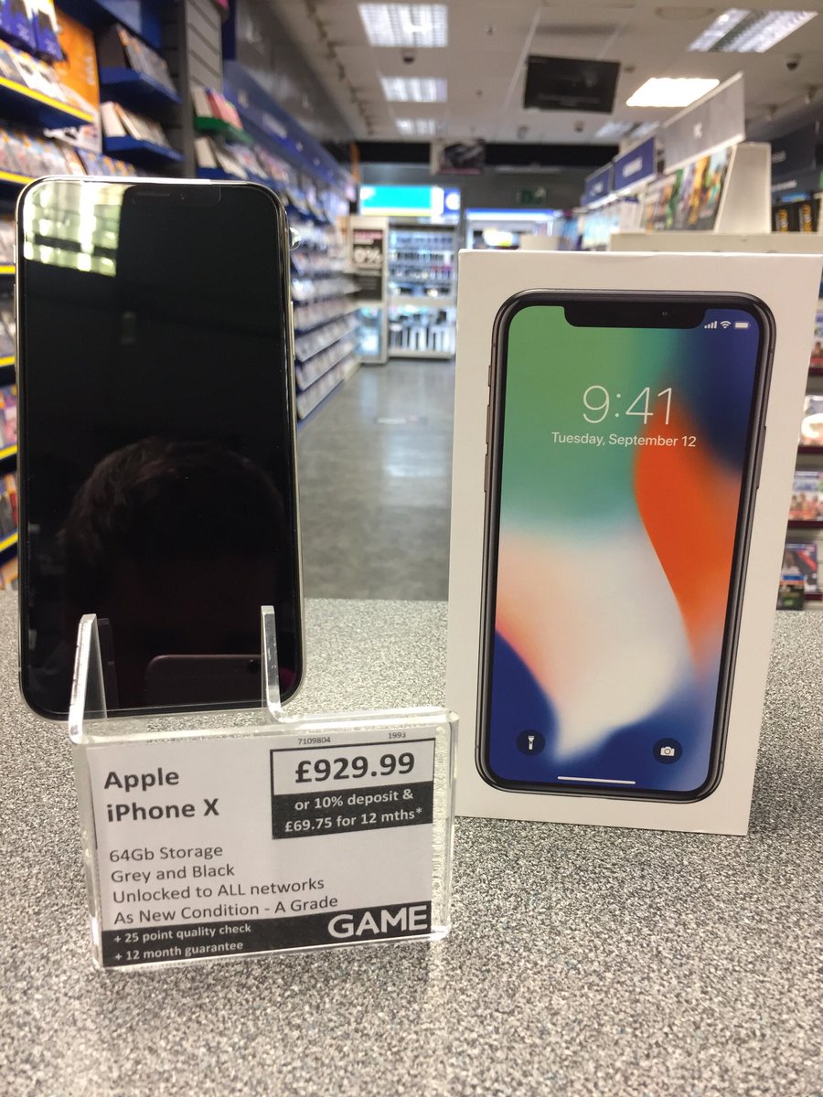 GAME_Lancaster's tweet photo. How’s this for a deal today!
#iphoneX for only £899.99!
That’s not it! Buying a phone today?
Spend £200+ get £10 Off
Spend £300+ get £20 Off
Spend £400+ get £30 Off
#TechSaver https://t.co/4s15awbpZr