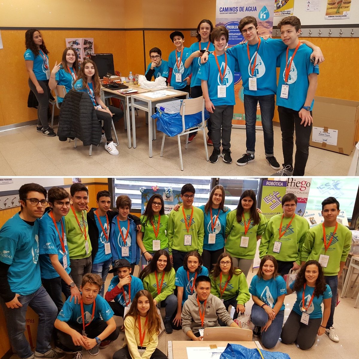 FEPSantRamon's tweet photo. Ja som a la zona de competició. L'equip ultima els preparatius per la defensa del projecte i fa amistat amb els primers equips #k3 #gatetdelasort #Ithembe #morethanrobots #flllogroño2018 https://t.co/HFjfftuJ2p