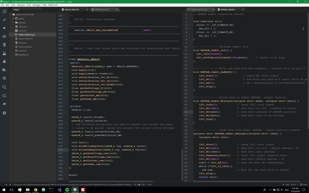 TheN3rdSquad's tweet image. Hey folks in the #mikroelektronika developers community, I am trying to create an #Adafruit #INA219 library in #C for #mikroC. Anyone whose keen to help? #wkendproject #library #example
