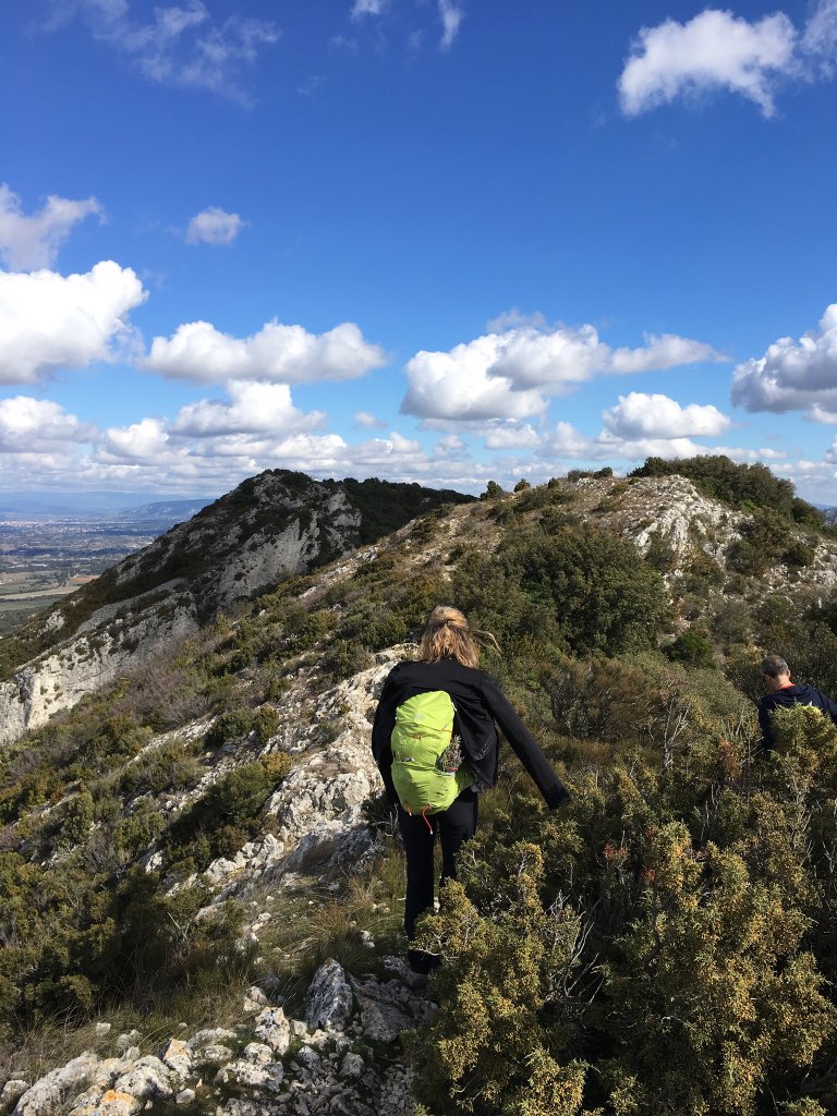 Hiking along Les Alpilles ridge (a mere 3km from our house) with Heloïse &amp; Pierre. Stunning views and not too difficult for two amateurs like us!