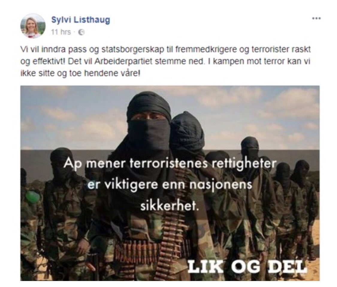 Det tar to minutter å lage en pressemelding, 30 sekunder å skrive en tweet, det er lett å ta avstand. Men hvorfor forblir du taus, <a href="/erna_solberg/">Erna Solberg</a>? Det er mange som har spurt deg om du synes slikt er greit fra din justisminister. Kom igjen, gi oss et svar.
