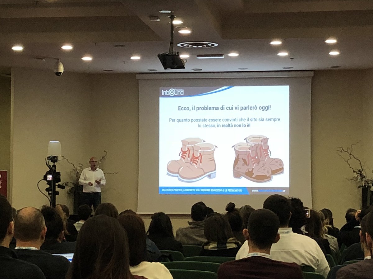Inbound_Event's tweet photo. Come immaginiamo il nostro sito web e come lo è realmente.
Prima di pensare ad una penalizzazione poniamoci la domanda se il nostro sito web risponde bene alle richieste di Google. @idibiasi #inbound18 #seo #corsoseo #inboundmarketing https://t.co/nzs2WZzAgX