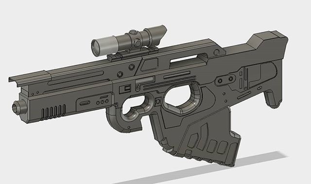 inquisitorsWork's tweet photo. Magazine done just the tell stock to complete and it'll all be done. well that and to print it #Fusion360 #3dprinting #midamultitool #destiny #destinycosplay https://t.co/DV7z2sHBt1 https://t.co/n17ykKYvxf