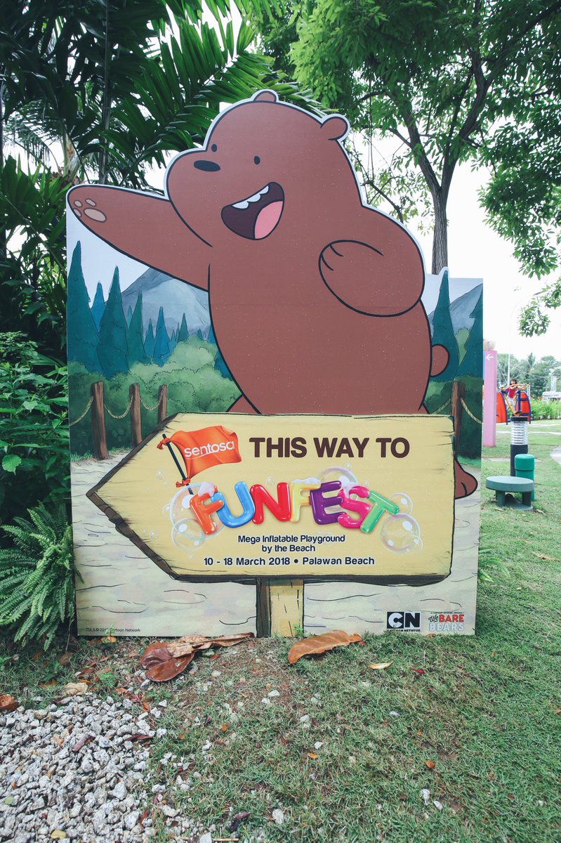 ‘We Bare Bears’ inflatables at Palawan Beach as part of Sentosa FunFest. From 10 to 18 March.
