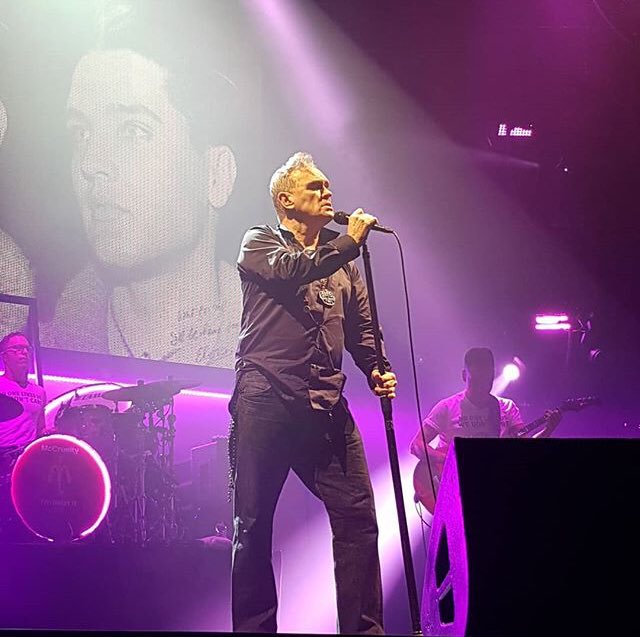 SteveJHume's tweet photo. Remains just as relevant to me in 2018 as back in ‘85....Total privilege to be there. 

Beautifully brutal night 👑 #Morrissey #London https://t.co/kGfQl0JFYZ