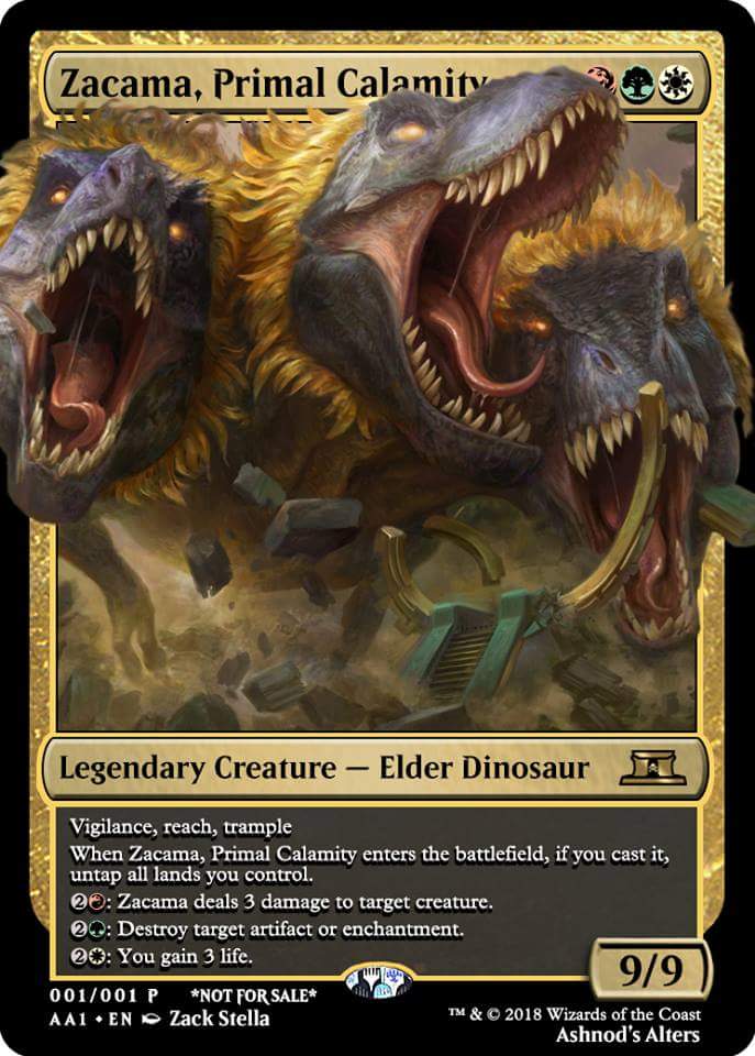 AshnodsAlter's tweet photo. Zacama, Primal Calamity
#mtg #mtgalter https://t.co/xndJM2CAbm