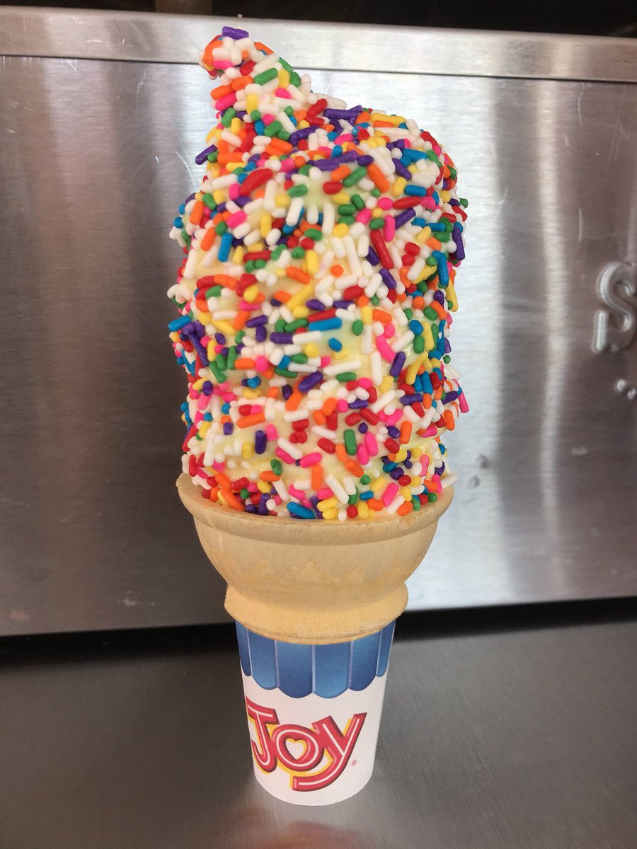 Today’s flavor is CAKE BATTER!  Try it in a cone with sprinkles for some Confetti Cake fun! #HaveYourCakeAndEatItToo